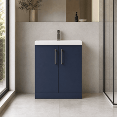 [BALARN2905AH716] Bramshall Floor Standing 2 Door Vanity Basin Unit with Mid-Edge Basin, 800mm, Choice of Colour and Handle Finish - Lifestyle 1
