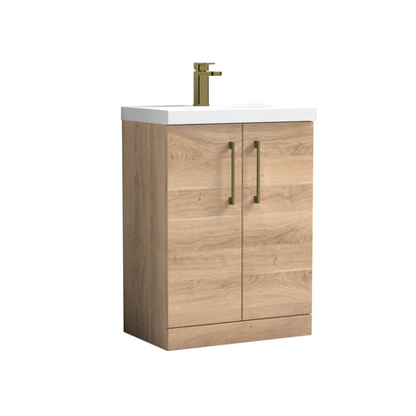 Bramshall Floor Standing 2-Door Vanity & Mid-Edge Basin – Choice of Colour and Handle Finish