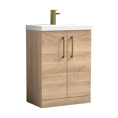 [BALARN3003AH017] Bramshall Floor Standing 2-Door Vanity & Mid-Edge Basin – Choice of Colour and Handle Finish - Cutout