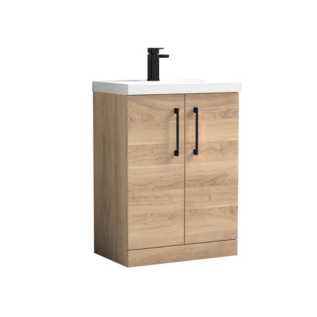 Bramshall Floor Standing 2-Door Vanity & Mid-Edge Basin – Choice of Colour and Handle Finish