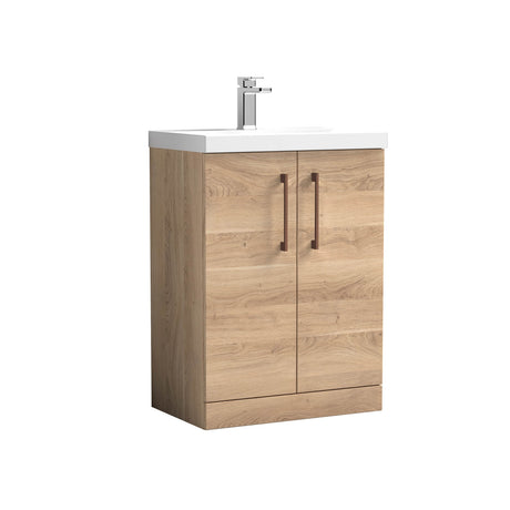 Bramshall Floor Standing 2-Door Vanity & Mid-Edge Basin – Choice of Colour and Handle Finish