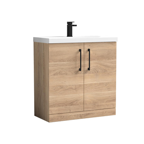 Bramshall Floor Standing 2-Door Vanity & Mid-Edge Basin – Choice of Colour and Handle Finish