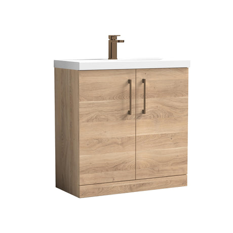 Bramshall Floor Standing 2-Door Vanity & Mid-Edge Basin – Choice of Colour and Handle Finish