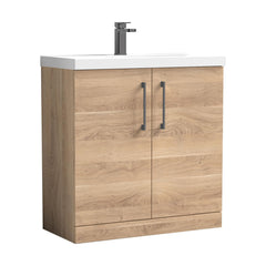 [BALARN3005AH716] Bramshall Floor Standing 2-Door Vanity & Mid-Edge Basin – Choice of Colour and Handle Finish - Cutout