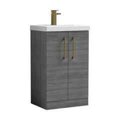 [BALARN501AH017] Bramshall Floor Standing 2-Door Vanity & Mid-Edge Basin – Choice of Colour and Handle Finish - Cutout