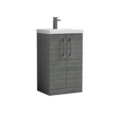 Bramshall Floor Standing 2-Door Vanity & Mid-Edge Basin – Choice of Colour and Handle Finish