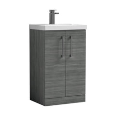 [BALARN501AH716] Bramshall Floor Standing 2-Door Vanity & Mid-Edge Basin – Choice of Colour and Handle Finish - Cutout