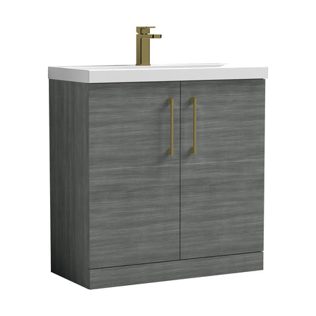 [BALARN505AH017] Bramshall Floor Standing 2 Door Vanity Basin Unit with Mid-Edge Basin, 800mm, Choice of Colour and Handle Finish - Cutout