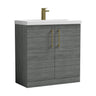 [BALARN505AH017] Bramshall Floor Standing 2 Door Vanity Basin Unit with Mid-Edge Basin, 800mm, Choice of Colour and Handle Finish - Cutout