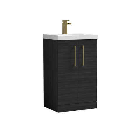 Bramshall Floor Standing 2-Door Vanity & Mid-Edge Basin – Choice of Colour and Handle Finish