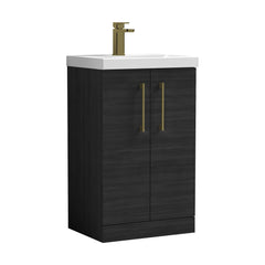 [BALARN601AH017] Bramshall Floor Standing 2-Door Vanity & Mid-Edge Basin – Choice of Colour and Handle Finish - Cutout
