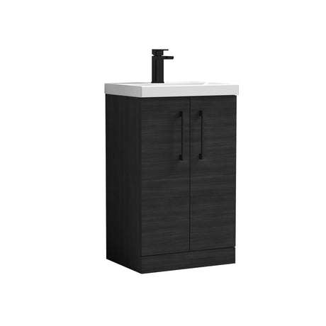 Bramshall Floor Standing 2-Door Vanity & Mid-Edge Basin – Choice of Colour and Handle Finish