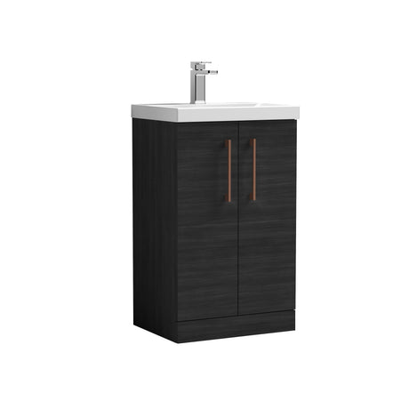 Bramshall Floor Standing 2-Door Vanity & Mid-Edge Basin – Choice of Colour and Handle Finish