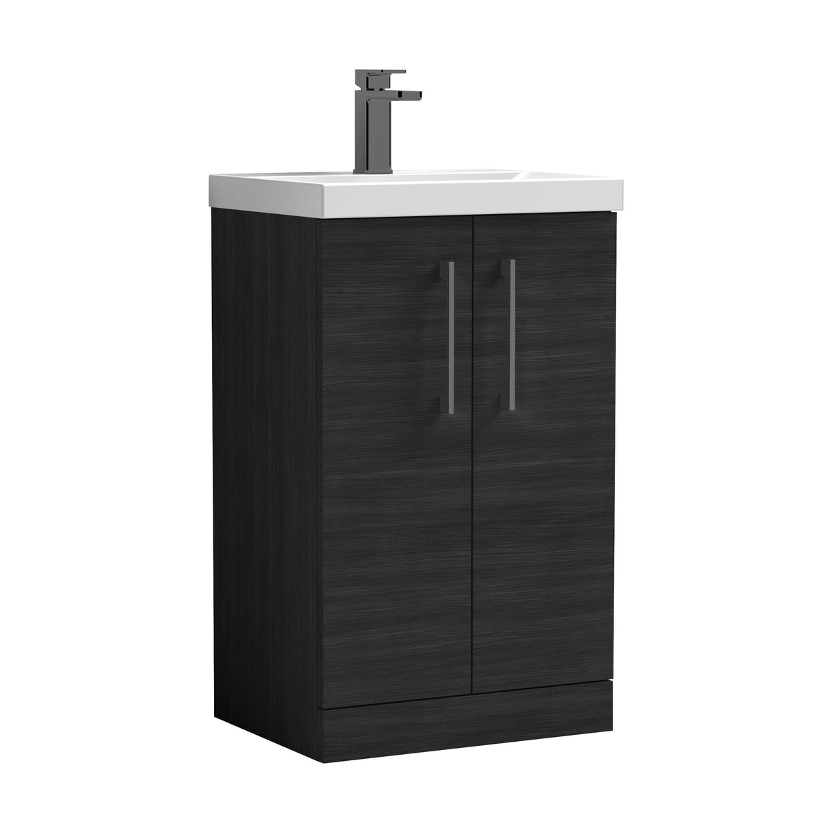 [BALARN601AH716] Bramshall Floor Standing 2-Door Vanity & Mid-Edge Basin – Choice of Colour and Handle Finish - Cutout