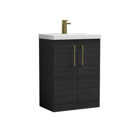 Bramshall Floor Standing 2-Door Vanity & Mid-Edge Basin – Choice of Colour and Handle Finish