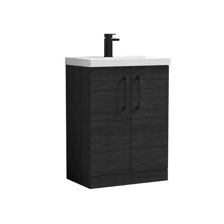 Bramshall Floor Standing 2-Door Vanity & Mid-Edge Basin – Choice of Colour and Handle Finish