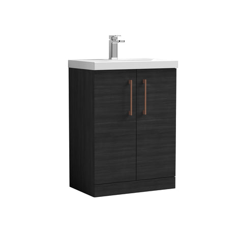 Bramshall Floor Standing 2-Door Vanity & Mid-Edge Basin – Choice of Colour and Handle Finish