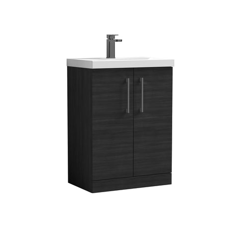 Bramshall Floor Standing 2-Door Vanity & Mid-Edge Basin – Choice of Colour and Handle Finish