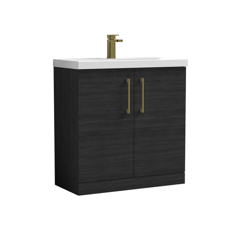 Bramshall Floor Standing 2-Door Vanity & Mid-Edge Basin – Choice of Colour and Handle Finish