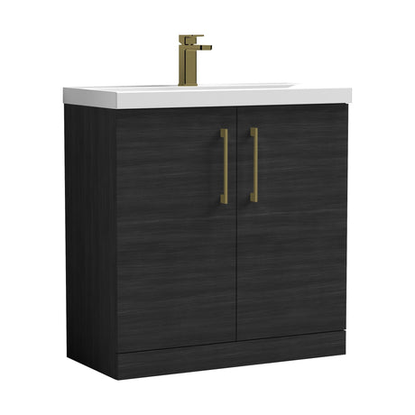 [BALARN605AH017] Bramshall Floor Standing 2-Door Vanity & Mid-Edge Basin – Choice of Colour and Handle Finish - Cutout