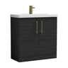 [BALARN605AH017] Bramshall Floor Standing 2-Door Vanity & Mid-Edge Basin – Choice of Colour and Handle Finish - Cutout
