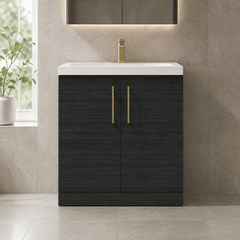 [BALARN605AH017] Bramshall Floor Standing 2 Door Vanity Basin Unit with Mid-Edge Basin, 800mm, Choice of Colour and Handle Finish - Lifestyle 1
