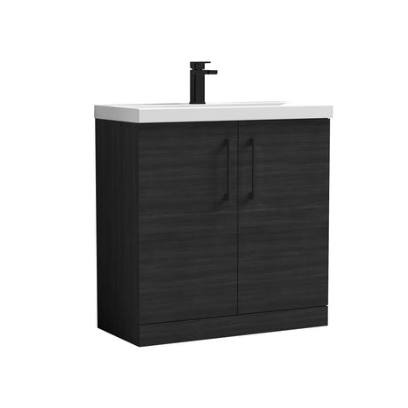 Bramshall Floor Standing 2-Door Vanity & Mid-Edge Basin – Choice of Colour and Handle Finish
