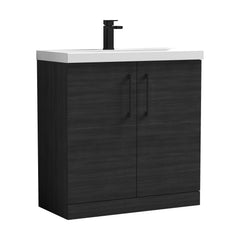 [BALARN605AH018] Bramshall Floor Standing 2-Door Vanity & Mid-Edge Basin – Choice of Colour and Handle Finish - Cutout