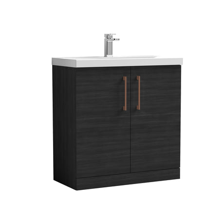 Bramshall Floor Standing 2-Door Vanity & Mid-Edge Basin – Choice of Colour and Handle Finish