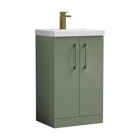 [BALARN801AH017] Bramshall Floor Standing 2-Door Vanity & Mid-Edge Basin – Choice of Colour and Handle Finish - Cutout