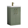 [BALARN801AH017] Bramshall Floor Standing 2-Door Vanity & Mid-Edge Basin – Choice of Colour and Handle Finish - Cutout