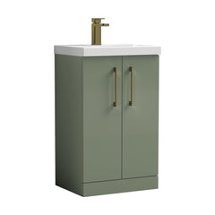 [BALARN801AH017] Bramshall Floor Standing 2-Door Vanity & Mid-Edge Basin – Choice of Colour and Handle Finish - Cutout