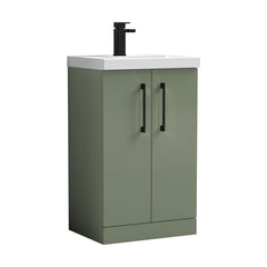 [BALARN801AH018] Bramshall Floor Standing 2-Door Vanity & Mid-Edge Basin – Choice of Colour and Handle Finish - Cutout