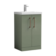 [BALARN801AH019] Bramshall Floor Standing 2-Door Vanity & Mid-Edge Basin – Choice of Colour and Handle Finish - Cutout