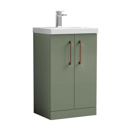 [BALARN801AH019] Bramshall Floor Standing 2-Door Vanity & Mid-Edge Basin – Choice of Colour and Handle Finish - Cutout