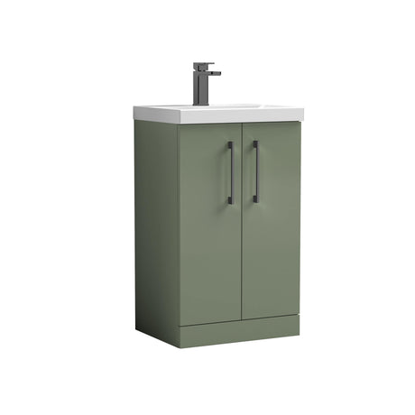 Bramshall Floor Standing 2-Door Vanity & Mid-Edge Basin – Choice of Colour and Handle Finish