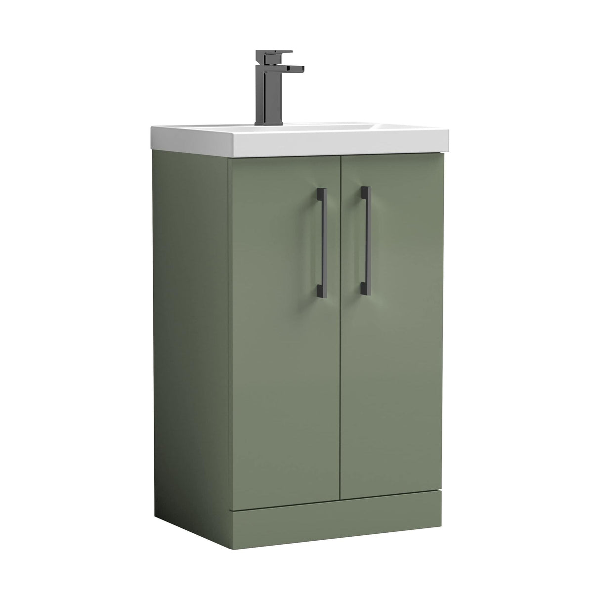 [BALARN801AH716] Bramshall Floor Standing 2-Door Vanity & Mid-Edge Basin ��� Choice of Colour and Handle Finish - Cutout