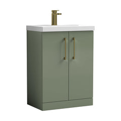 [BALARN803AH017] Bramshall Floor Standing 2-Door Vanity & Mid-Edge Basin – Choice of Colour and Handle Finish - Cutout