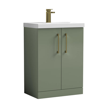 [BALARN803AH017] Bramshall Floor Standing 2-Door Vanity & Mid-Edge Basin – Choice of Colour and Handle Finish - Cutout