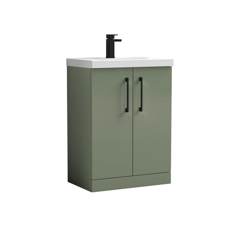 Bramshall Floor Standing 2-Door Vanity & Mid-Edge Basin – Choice of Colour and Handle Finish