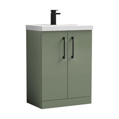 [BALARN803AH018] Bramshall Floor Standing 2-Door Vanity & Mid-Edge Basin – Choice of Colour and Handle Finish - Cutout