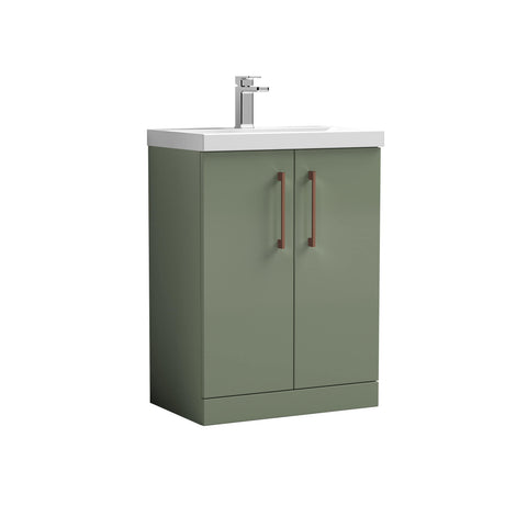 Bramshall Floor Standing 2-Door Vanity & Mid-Edge Basin – Choice of Colour and Handle Finish