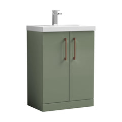 [BALARN803AH019] Bramshall Floor Standing 2-Door Vanity & Mid-Edge Basin – Choice of Colour and Handle Finish - Cutout