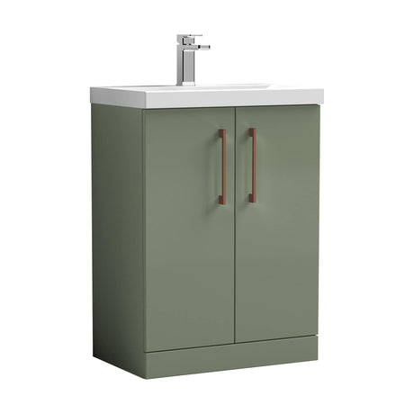 [BALARN803AH019] Bramshall Floor Standing 2-Door Vanity & Mid-Edge Basin – Choice of Colour and Handle Finish - Cutout