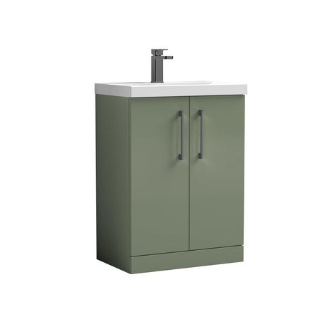 Bramshall Floor Standing 2-Door Vanity & Mid-Edge Basin – Choice of Colour and Handle Finish