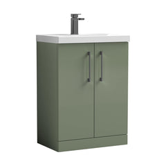 [BALARN803AH716] Bramshall Floor Standing 2-Door Vanity & Mid-Edge Basin – Choice of Colour and Handle Finish - Cutout
