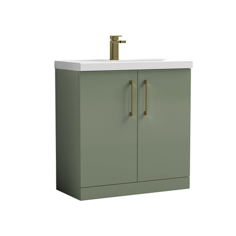 Bramshall Floor Standing 2-Door Vanity & Mid-Edge Basin – Choice of Colour and Handle Finish