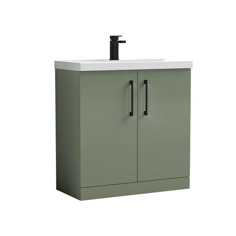 Bramshall Floor Standing 2-Door Vanity & Mid-Edge Basin – Choice of Colour and Handle Finish