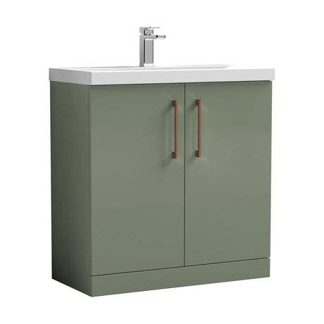 [BALARN805AH019] Bramshall Floor Standing 2-Door Vanity & Mid-Edge Basin – Choice of Colour and Handle Finish - Cutout