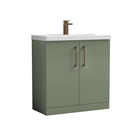 Bramshall Floor Standing 2-Door Vanity & Mid-Edge Basin – Choice of Colour and Handle Finish